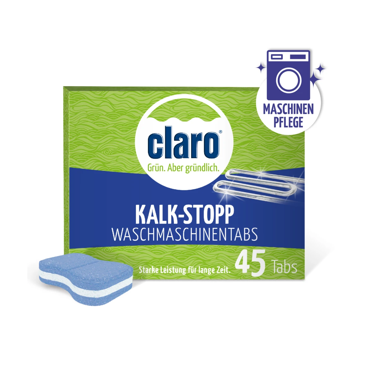 Claro Kalk-Stopp Waschmaschinen-Tabs 45 Stk. á 16 G 3 Claro Kalk-Stopp Waschmaschinen-Tabs 45 Stk. á 16 G