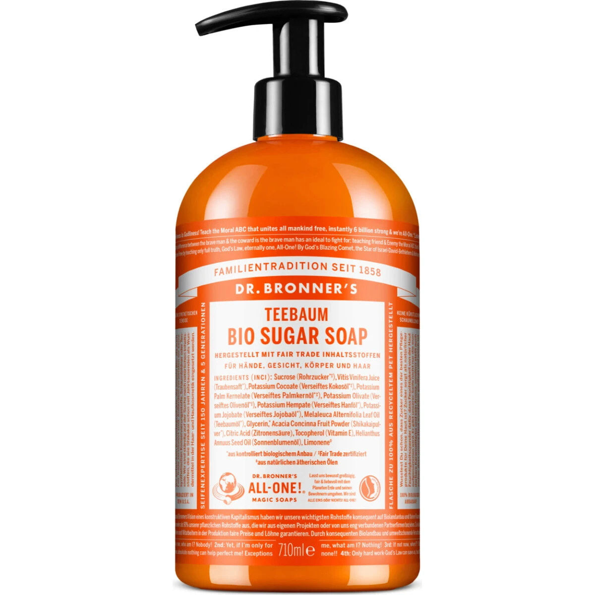 Dr. Bronner's Sugar Soap Teebaum 710 Ml 3 Dr. Bronner's Sugar Soap Teebaum 710 Ml