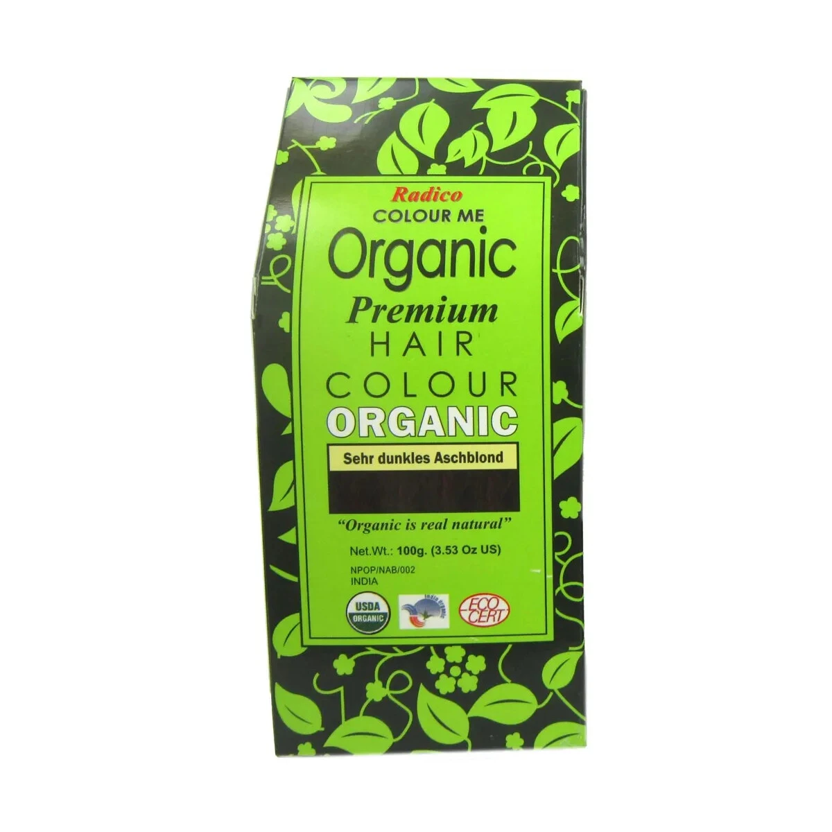 Radico Colour Me Organic Pflanzenhaarfarbe Sehr Dunkles Aschblond 100 G 3 Radico Colour Me Organic Pflanzenhaarfarbe Sehr Dunkles Aschblond 100 G